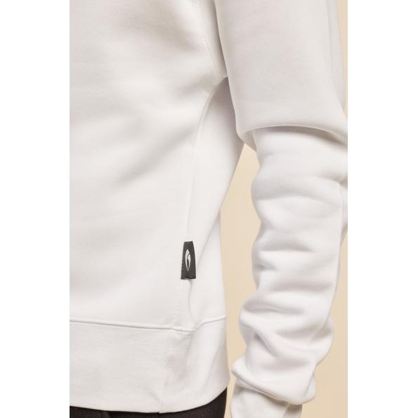 Unisex φούτερ BLUE HUNTER 24113110102 CREW CHARACTER λευκό Γυναικεία