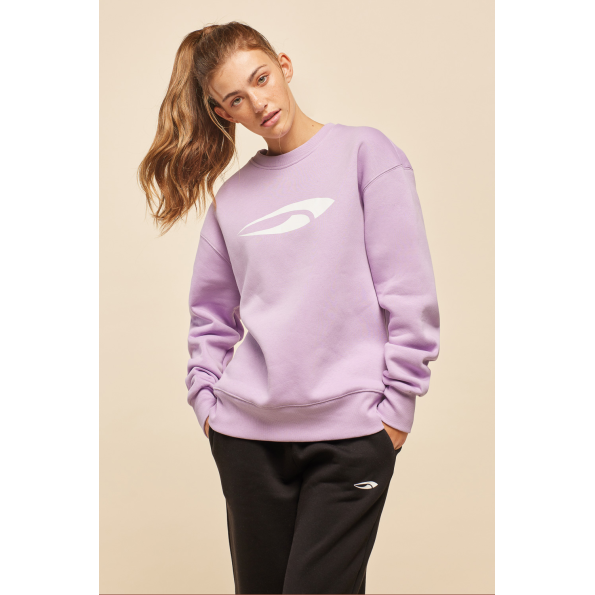 Unisex φούτερ BLUE HUNTER 24113110114 CREW CHARACTER λιλά