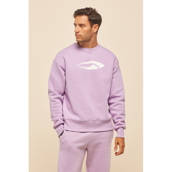 Unisex φούτερ BLUE HUNTER 24113110114 CREW CHARACTER λιλά Γυναικεία