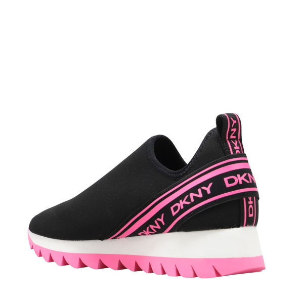 Γυναικεία sneakers DKNY K3165129 ABBI SNEAKER LOW μαύρα φούξια Γυναικεία
