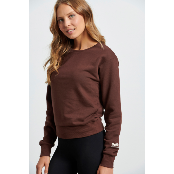 Γυναικεία cropped φούτερ μπλούζα BODYTALK 1222-904126 καφέ Γυναικεία