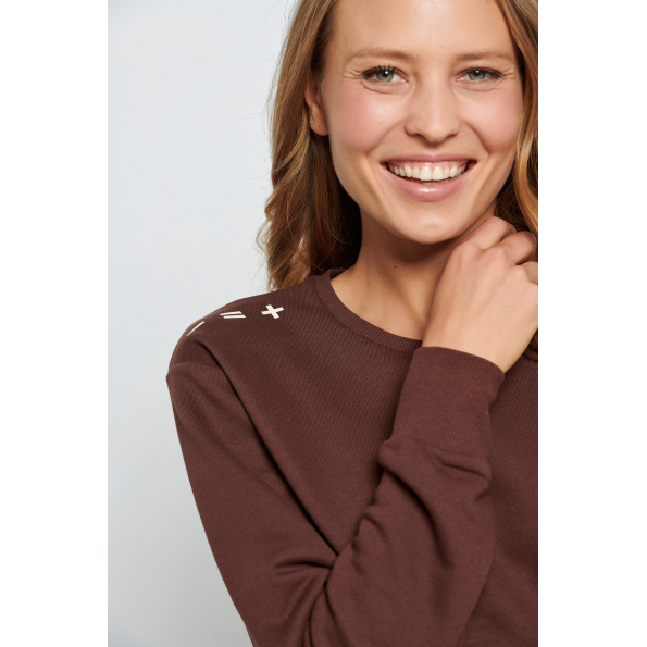 Γυναικεία cropped φούτερ μπλούζα BODYTALK 1222-904126 καφέ Γυναικεία