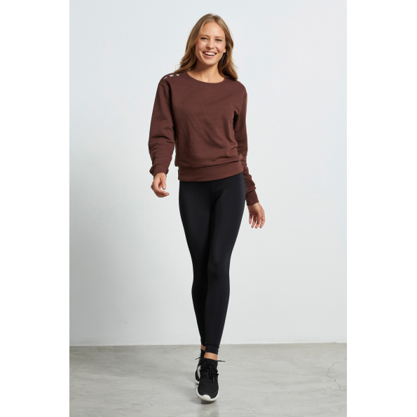 Γυναικεία cropped φούτερ μπλούζα BODYTALK 1222-904126 καφέ Γυναικεία