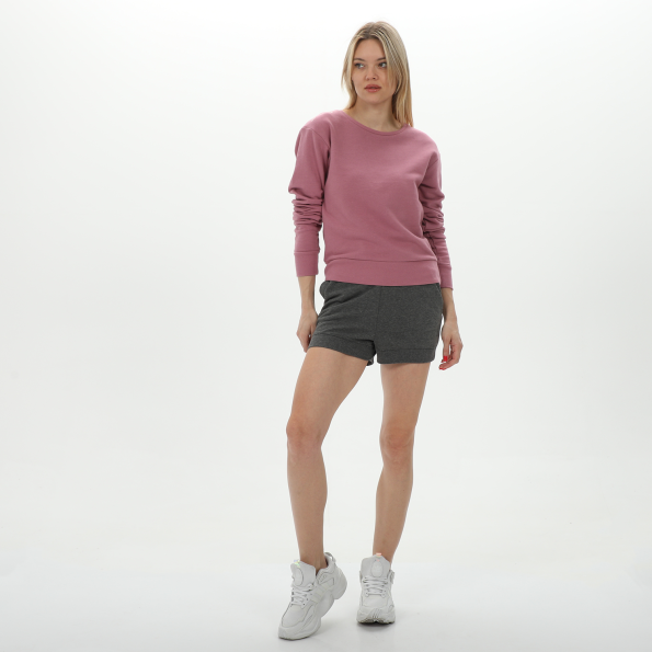 Γυναικεία κοντή φούτερ μπλούζα BODYTALK 1222-904126 LESSISMOREW ροζ Γυναικεία