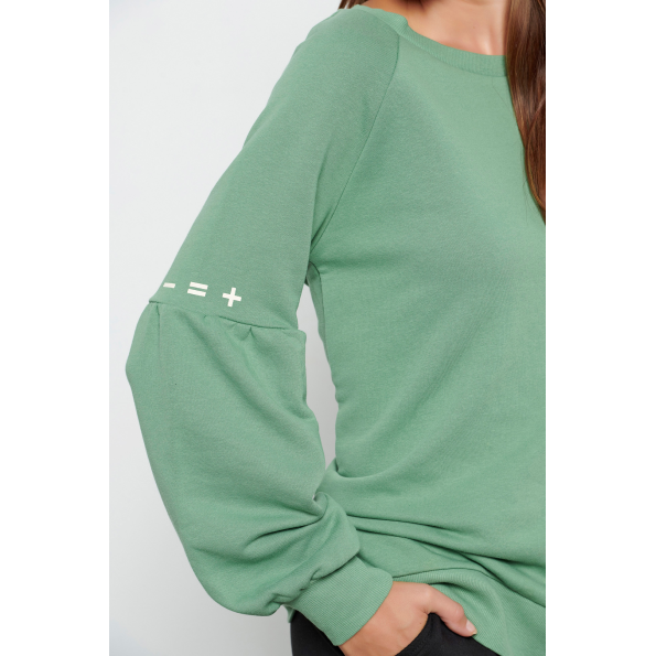 Γυναικεία φούτερ μπλούζα BODYTALK 1222-904226 πράσινη Γυναικεία