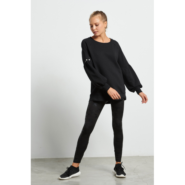 Γυναικεία φούτερ μπλούζα BODYTALK 1222-904226 μαύρη Γυναικεία