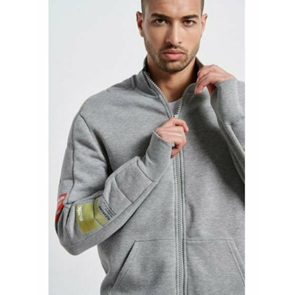 Ανδρική φούτερ ζακέτα BODYTALK 1222-955822 γκρι Ανδρικά