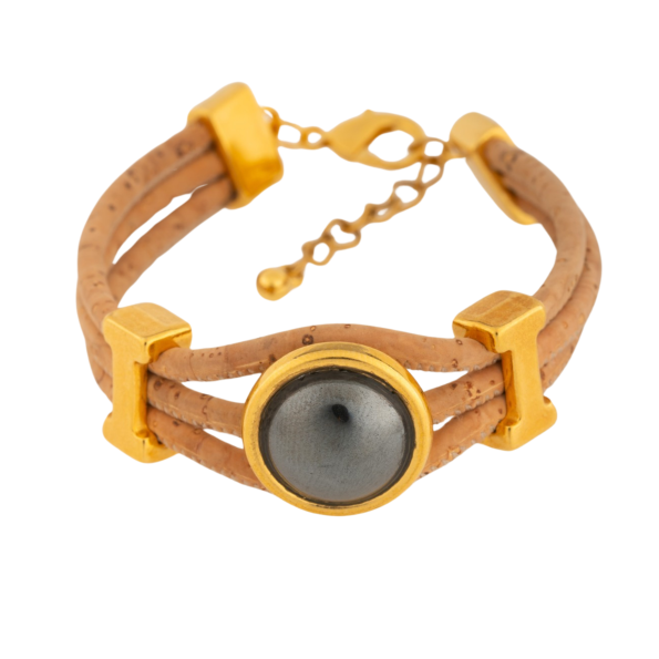 Γυναικείο βραχιόλι APOXYLO 5047 CLASSIC HEMATITE από φελλό
