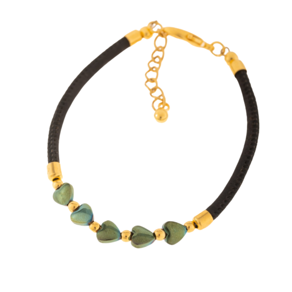 Γυναικείο βραχιόλι APOXYLO 5039.1 GREEN HEMATITE BLACK μαύρο
