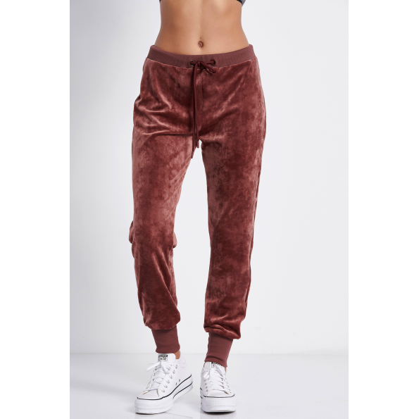 Γυναικείο παντελόνι φόρμας jogger BODYTALK 1212-907500 καφέ