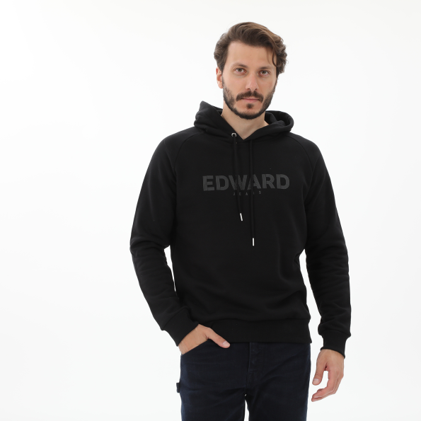 Ανδρική φούτερ μπλούζα EDWARD JEANS MP-N-FLS-W22-024 JUDSON μαύρη Ανδρικά