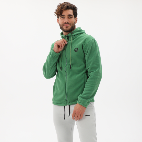 Ανδρική ζακέτα BATTERY 07232001 POLAR FLEECE πράσινη Ανδρικά