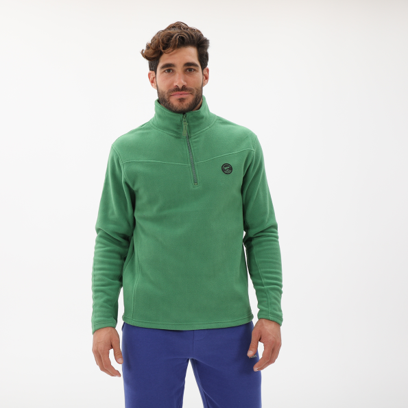 Ανδρική fleece μπλούζα BATTERY 07232002 πράσινη