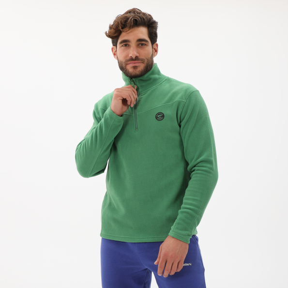 Ανδρική fleece μπλούζα BATTERY 07232002 πράσινη Ανδρικά