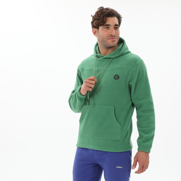 Ανδρική fleece μπλούζα BATTERY 07232003 πράσινη Ανδρικά