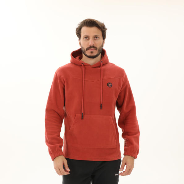 Ανδρική fleece μπλούζα BATTERY 07232003 κόκκινη