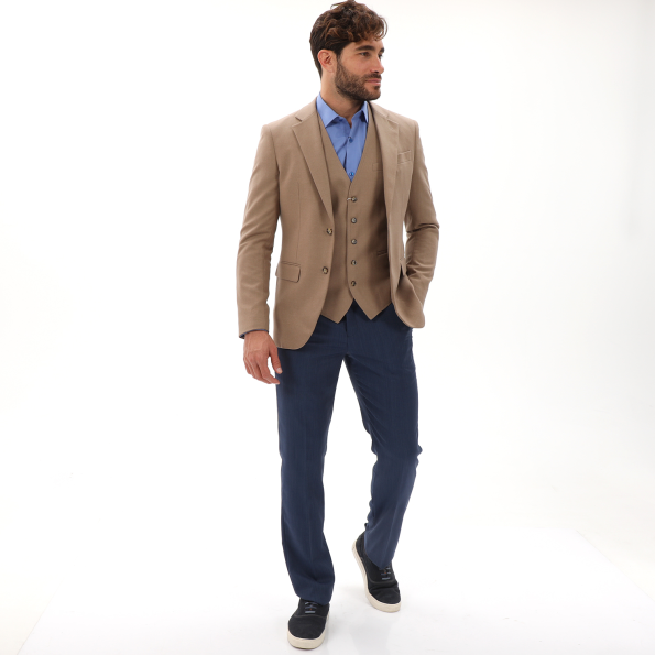 Ανδρικό σακάκι κοστουμιού MARTIN & CO 223-21-6436 SLIM BLAZER καφέ καμηλό Ανδρικά