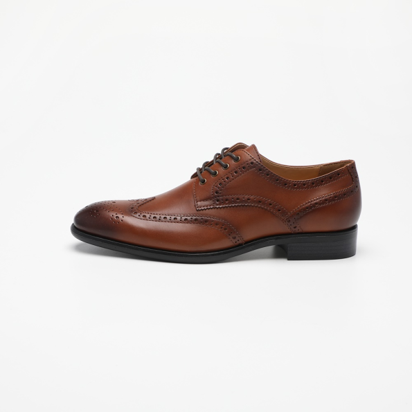 Ανδρικά δετά παπούτσια MARTIN & CO 223-140-0001 BROGUE καφέ