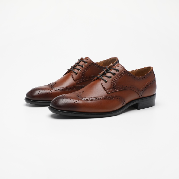Ανδρικά δετά παπούτσια MARTIN & CO 223-140-0001 BROGUE καφέ Ανδρικά