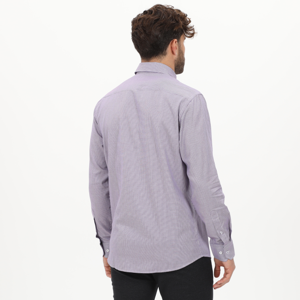 Ανδρικό πουκάμισο MARTIN & CO  223-52-1640 COMFORT FIT μοβ Ανδρικά