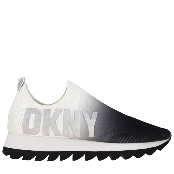 Γυναικεία slip on sneakers DKNY K4273491 AZER λευκά μαύρα