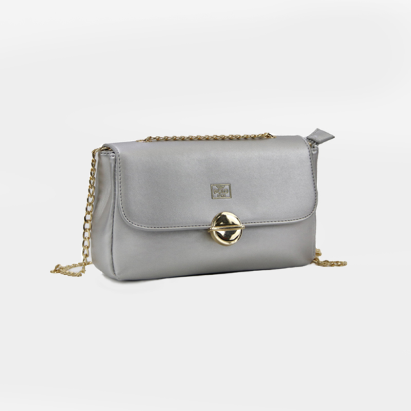 Γυναικεία τσάντα ώμου VQF POLO LINE 2115 HANDBAG ασημί Γυναικεία
