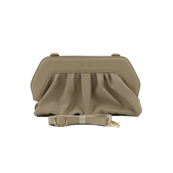 Γυναικεία τσάντα χειρός χιαστί VQF POLO LINE 2123 HANDBAG γκρι καφέ