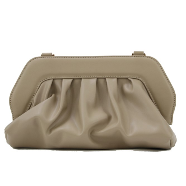 Γυναικεία τσάντα χειρός χιαστί VQF POLO LINE 2123 HANDBAG γκρι καφέ Γυναικεία