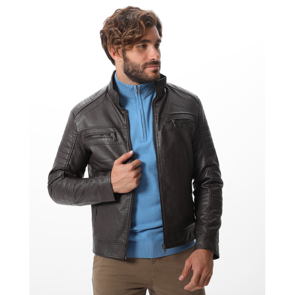 Ανδρικό jacket BATTERY 15232011 καφέ