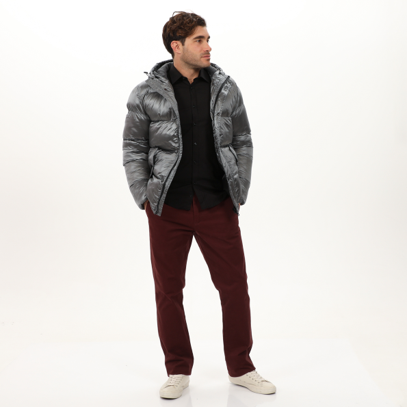 Ανδρικό puffer μπουφάν EXPLORER 2211103032 ασημί Ανδρικά