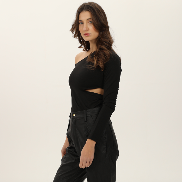Γυναικείο cut out κορμάκι KENDALLKYLIE KKW.2W1.014.001 μαύρο Γυναικεία