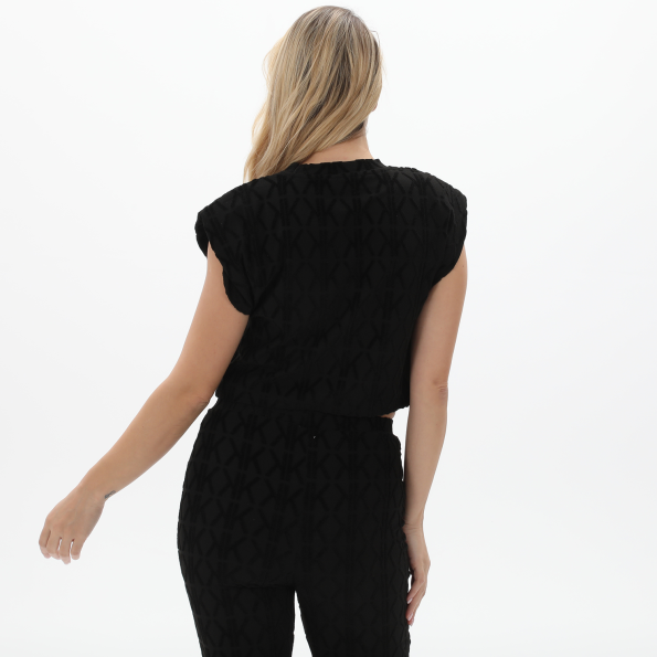 Γυναικείο cropped top KENDALLKYLIE KKW.2W1.016.049 COMBO μαύρο Γυναικεία