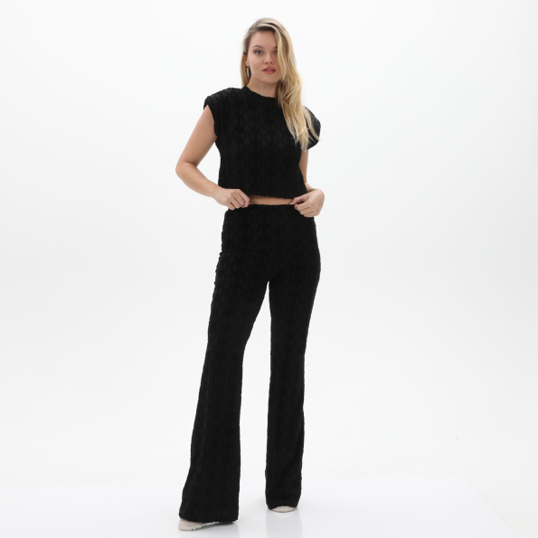 Γυναικείο cropped top KENDALLKYLIE KKW.2W1.016.049 COMBO μαύρο Γυναικεία