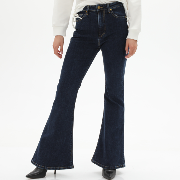 Γυναικείο bootcut jean παντελόνι KENDALLKYLIE KKW.2W1.020.014 HIGH RISE μπλε