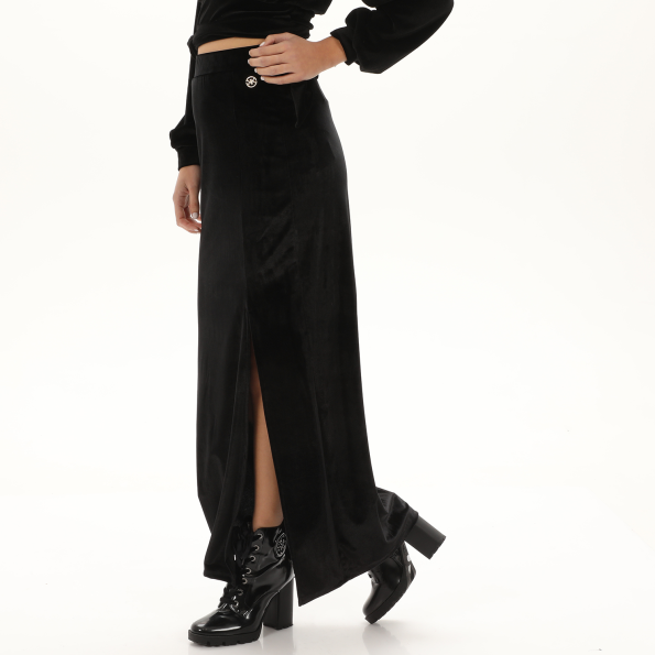 Γυναικεία μακριά φούστα KENDALLKYLIE KKW.2W1.050.008 SLIT μαύρη Γυναικεία