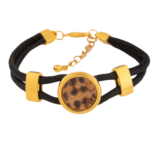 Γυναικείο βραχιόλι APOXYLO 5049.1 LUNA SNAKE BLACK μαύρο
