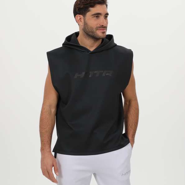 Ανδρική αμάνικη φούτερ μπλούζα BLUE HUNTER 24111100101 M HOODIE FLEXER μαύρη