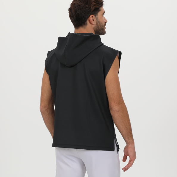 Ανδρική αμάνικη φούτερ μπλούζα BLUE HUNTER 24111100101 M HOODIE FLEXER μαύρη Ανδρικά