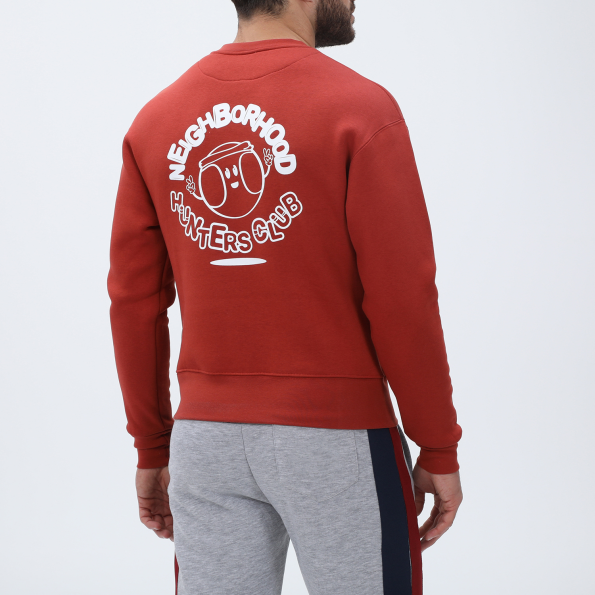 Unisex φούτερ μπλούζα BLUE HUNTER 24111110128 U CREW HUNTERS CLUB πορτοκαλί Ανδρικά