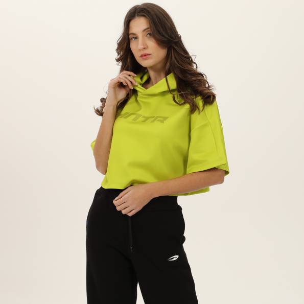 Γυναικεία cropped φούτερ μπλούζα BLUE HUNTER 4112080218 W HOODIE POWER lime