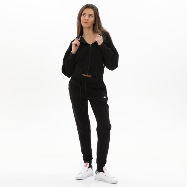 Γυναικεία φούτερ ζακέτα BLUE HUNTER 24112090101 W ZIP HOODIE MINIMAL μαύρη Γυναικεία