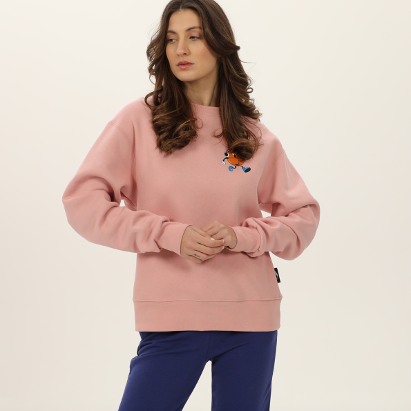 Unisex φούτερ μπλούζα BLUE HUNTER 24113110612 U CARTOON CREW ροζ