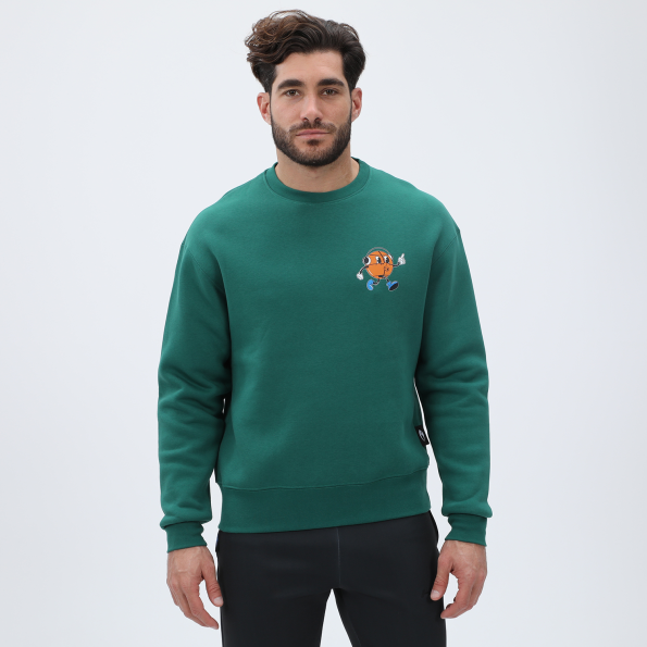 Unisex φούτερ μπλούζα BLUE HUNTER 24113110627 U CARTOON CREW πράσινη