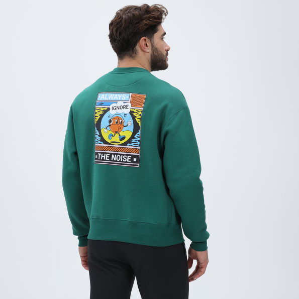 Unisex φούτερ μπλούζα BLUE HUNTER 24113110627 U CARTOON CREW πράσινη Ανδρικά