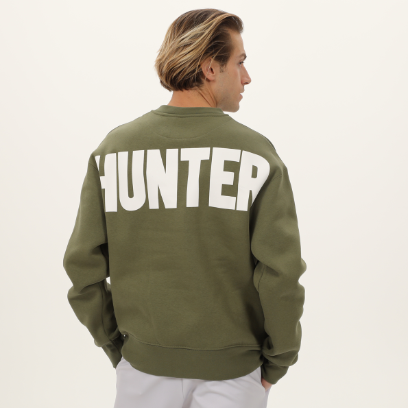 Unisex φούτερ μπλούζα BLUE HUNTER 24113110707 U HUGE χακί Ανδρικά