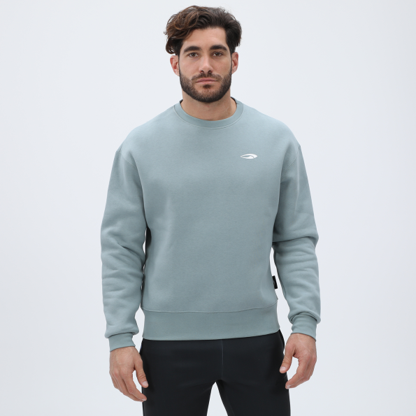 Unisex φούτερ μπλούζα BLUE HUNTER 24113110723 U HUGE CREW πράσινη