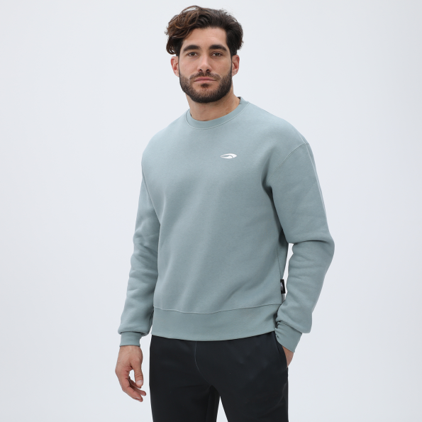 Unisex φούτερ μπλούζα BLUE HUNTER 24113110723 U HUGE CREW πράσινη Ανδρικά