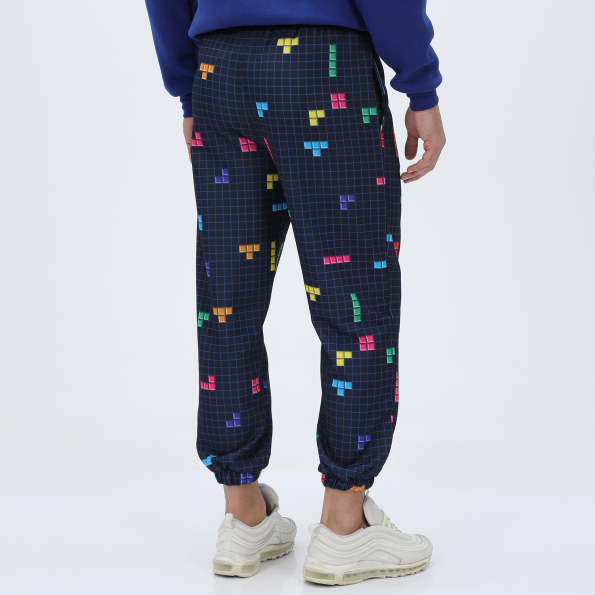 Unisex παντελόνι φόρμας BLUE HUNTER 24113120300 U JOGGER TETRIS μπλε Ανδρικά