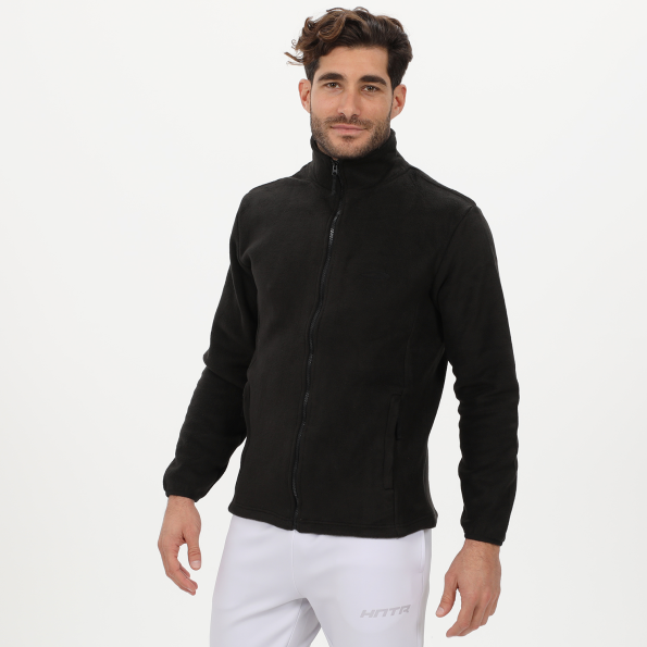 Ανδρική fleece ζακέτα BLUE HUNTER 24113380101 U EVEREST FLEECE μαύρη Ανδρικά