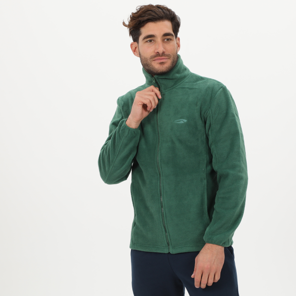 Ανδρική fleece ζακέτα BLUE HUNTER  24113380127 U EVEREST FLEECE πράσινη Ανδρικά